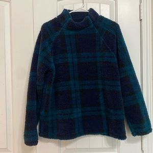 Sherpa plaid sweater